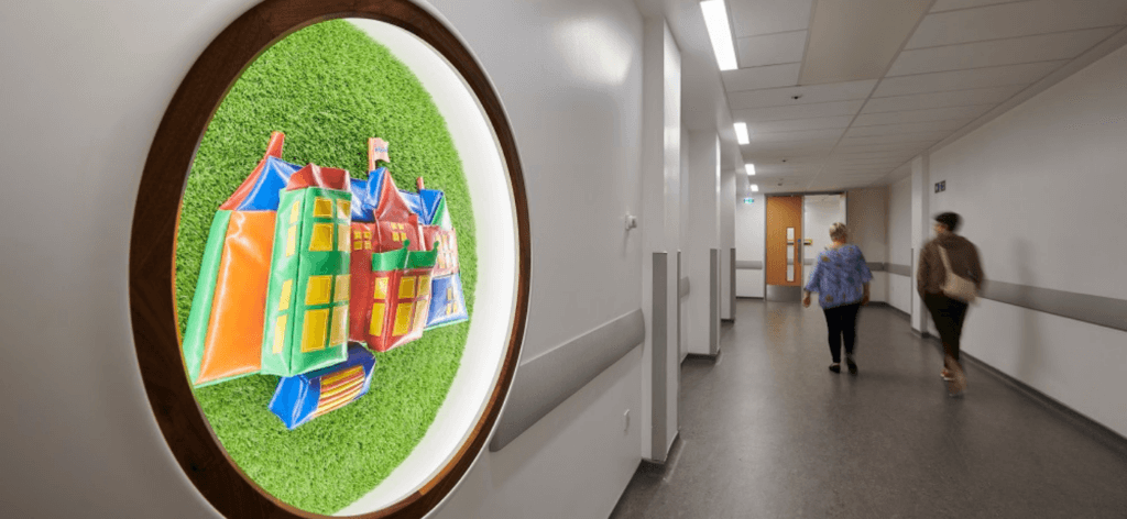 Kate Ive porthole at Royal Edinburgh Hospital for Children and Young People