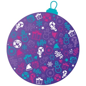 ChristmasBaublePurple