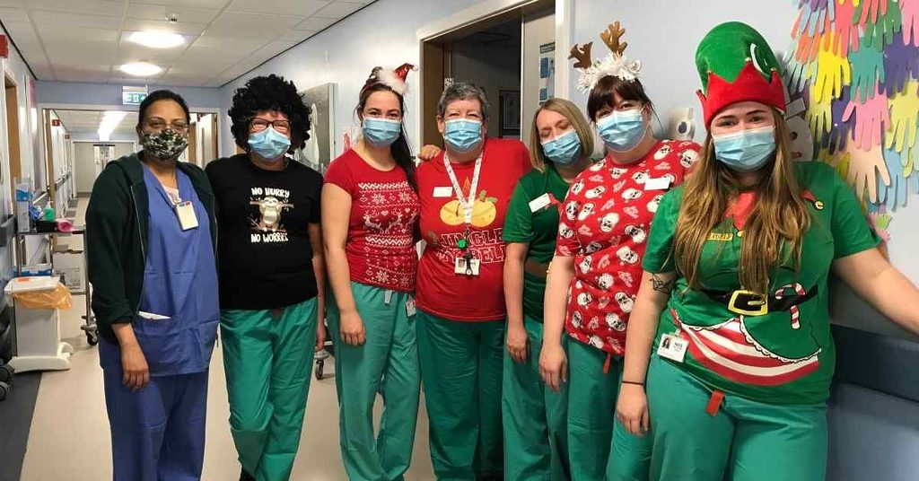 NHS Lothian staff dressed up for Christmas