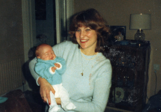 Ros, with her first child, Scott.