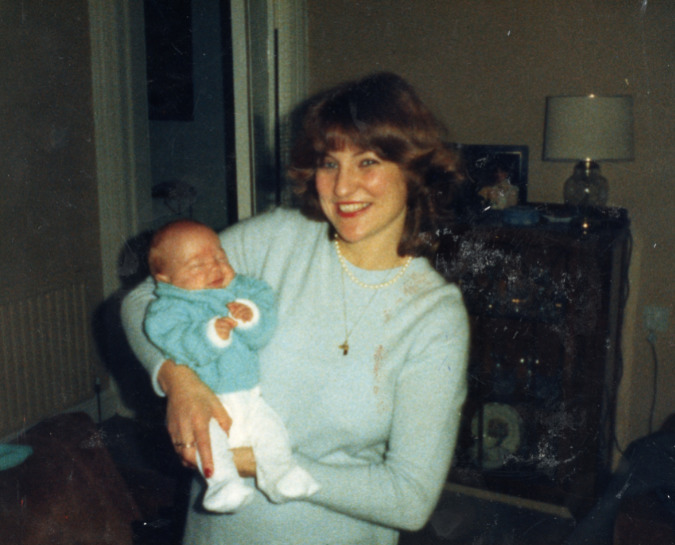 Ros, with her first child, Scott.