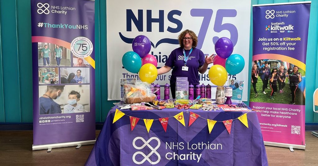 NHS Lothian Charity Staff supporting an NHS Big Tea at the Royal Infirmary of Edinburgh