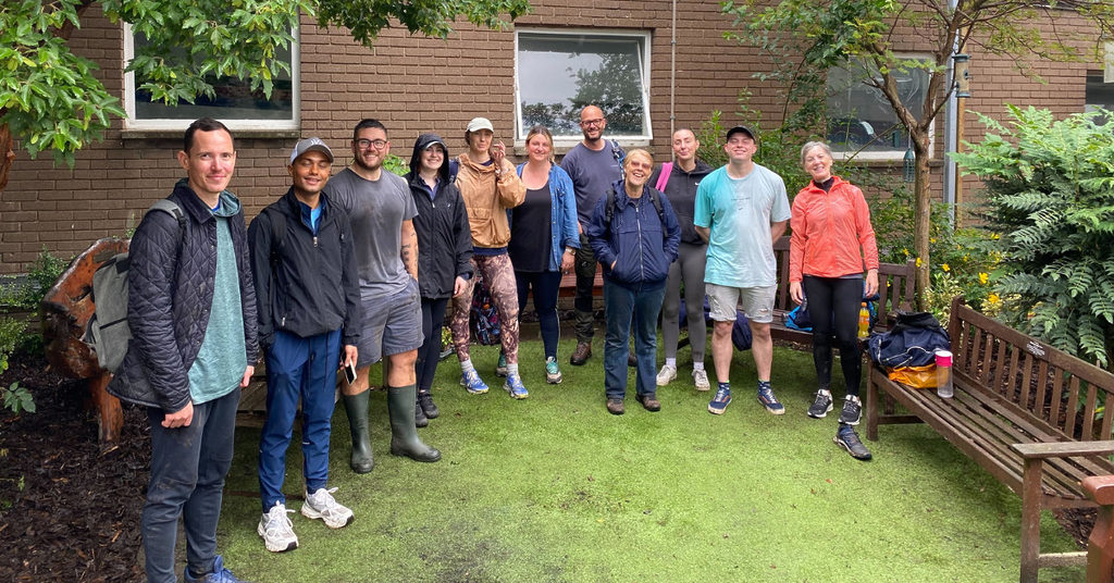 Volunteers in the FACE Garden at the Western General