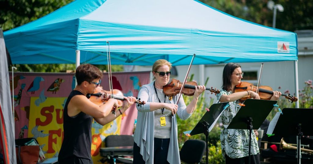 The London Symphony Orchestra in the NHS Project from Edinburgh International Festival. Photo – Mihaela Bodlovic