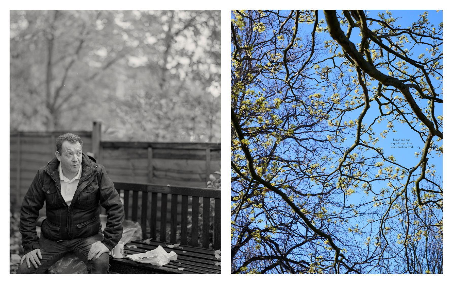 Diptych image of Alan Harper and their haven