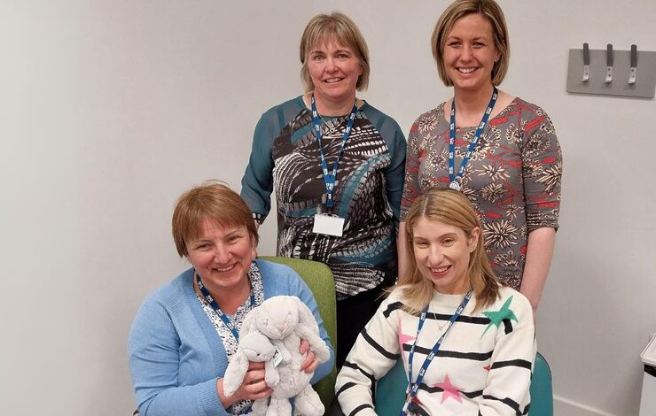 The East Lothian Palliative Care team with the Bunny Buddies