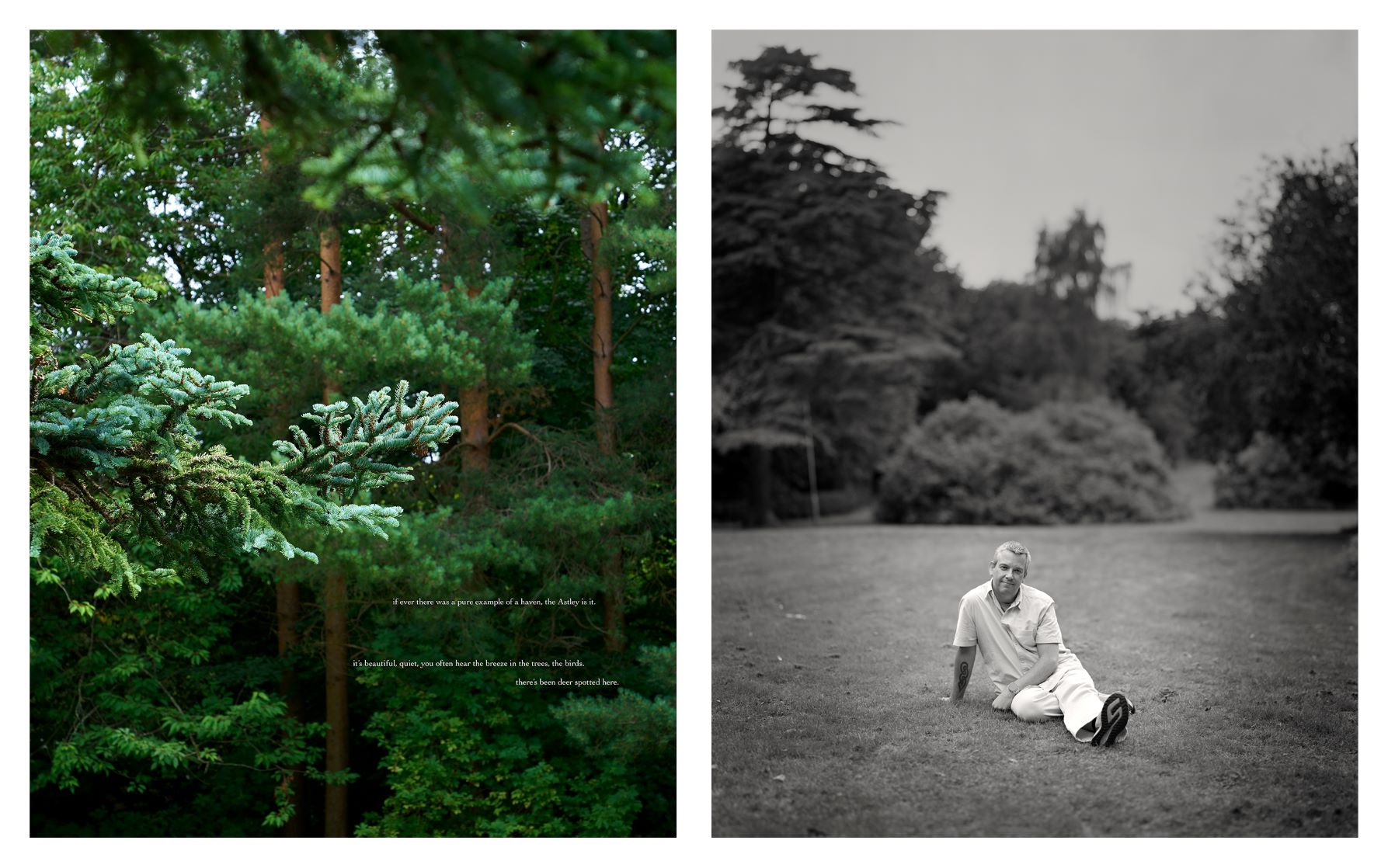 Diptych image of Neil Chalkley and their haven