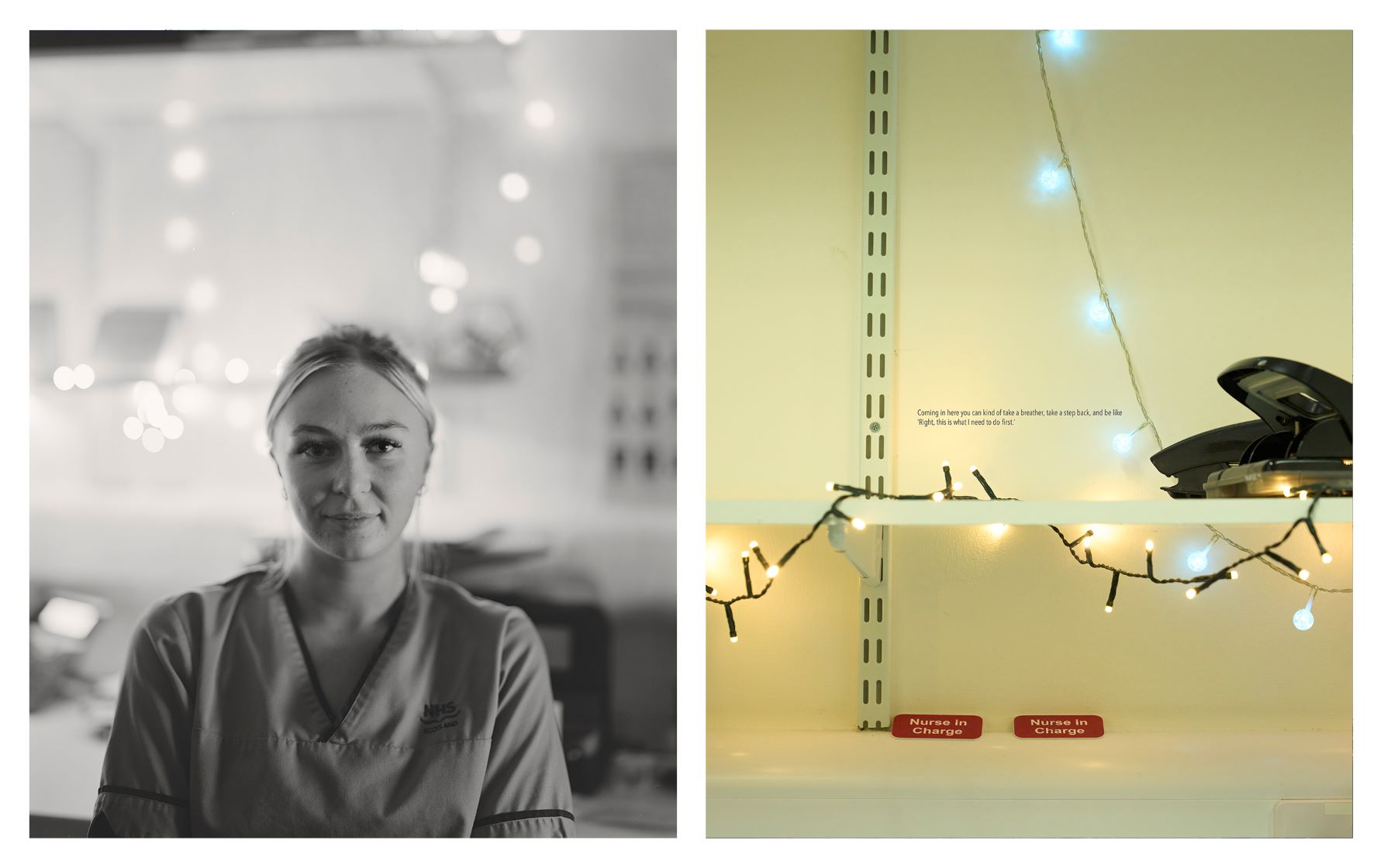 Diptych image of Sam Ogilvie and their haven