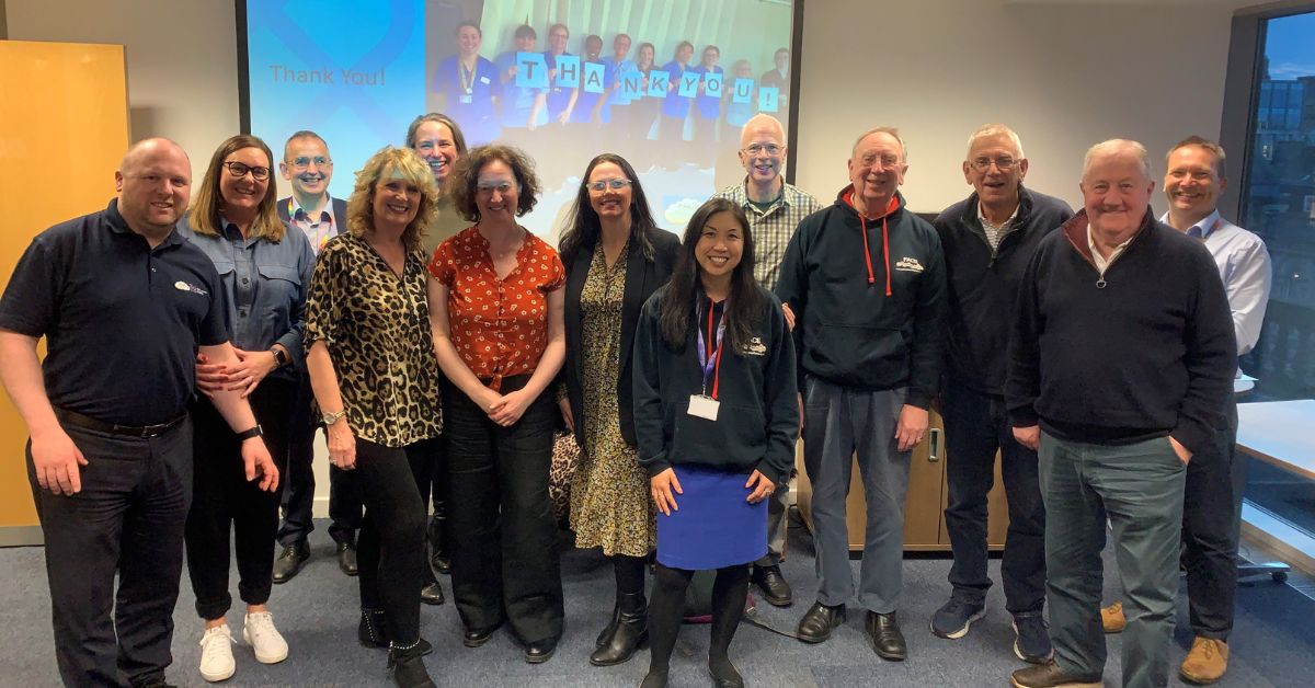 Volunteers from the Fundraising Group who support our Fighting Against Cancer Edinburgh (FACE0 fund, celebrating 30 years of the group