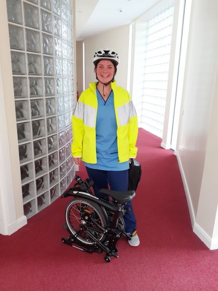 Catriona and her e-bike