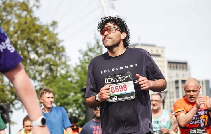Shaurya running the TCS London Marathon 2026