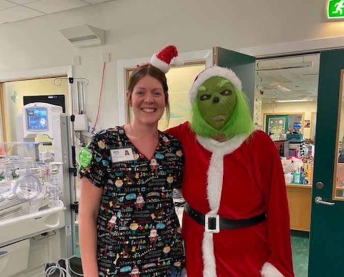 NHS staff dressed up to bring festive joy at Christmas