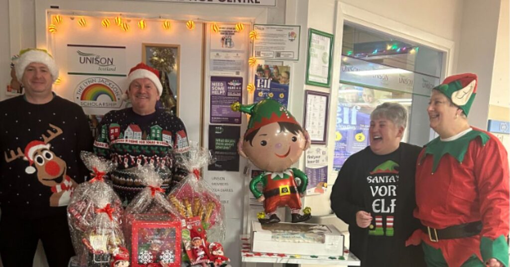 Unison Lothian Branch celebrating National Elf Service Day
