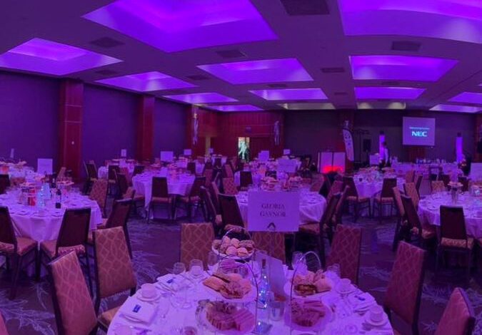 Room set up for FACE afternoon tea