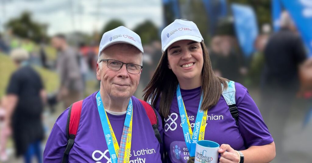 Transplant Trekkers, Moray Law and Sam Slight, supporting the Royal Infirmary of Edinburgh's Transplant Unit at the Edinburgh Kiltwalk