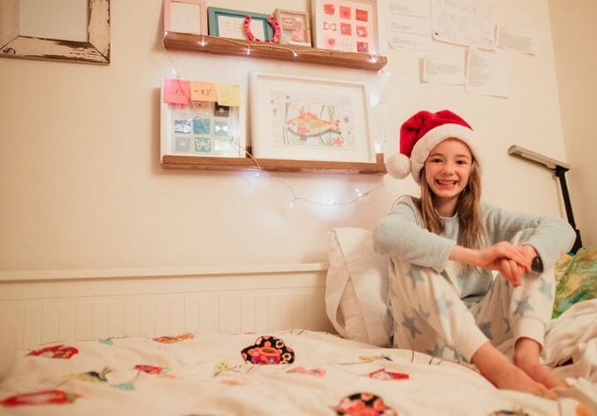 Child dressed as Santa