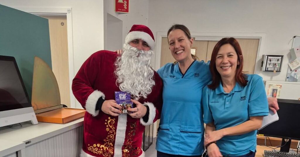 Unison staff celebrating National Elf Service Day across NHS Lothian sites