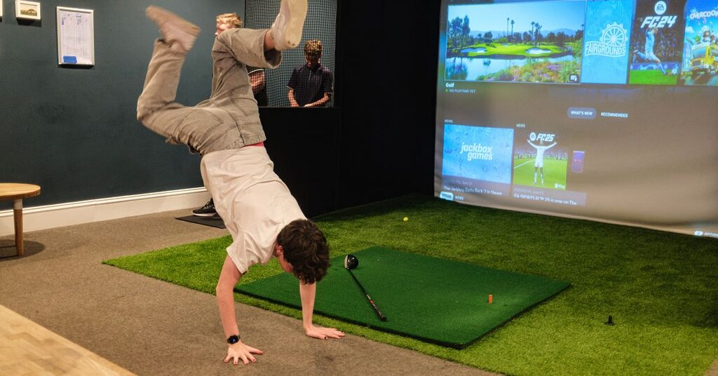 indoor golf - Peer support weekend with Teenage Cancer Trust at Crieff Hydro