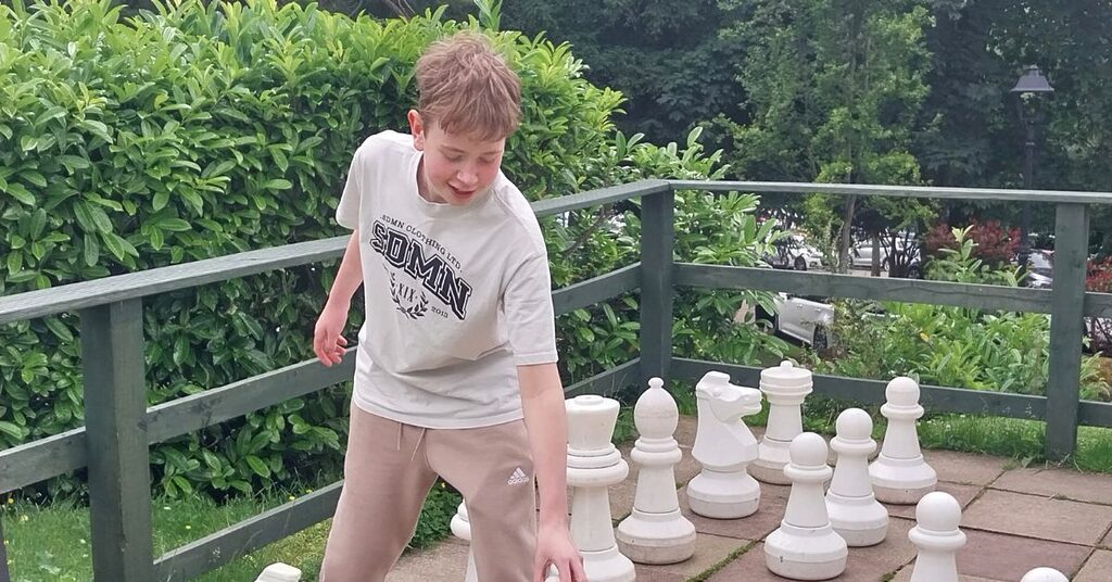 Outdoor Chess - Peer support weekend with Teenage Cancer Trust at Crieff Hydro