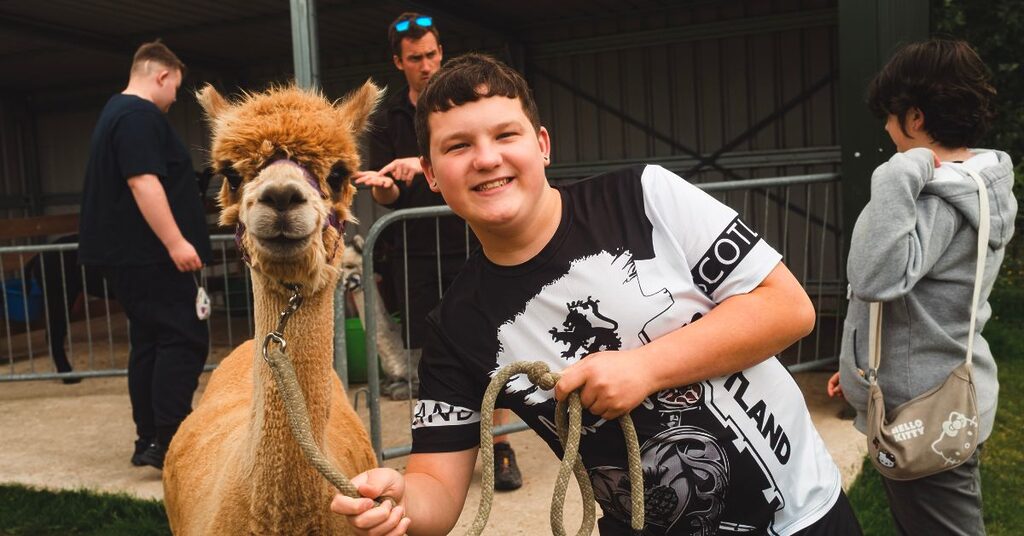 Alpaca trekking - Peer support weekend with Teenage Cancer Trust at Crieff Hydro