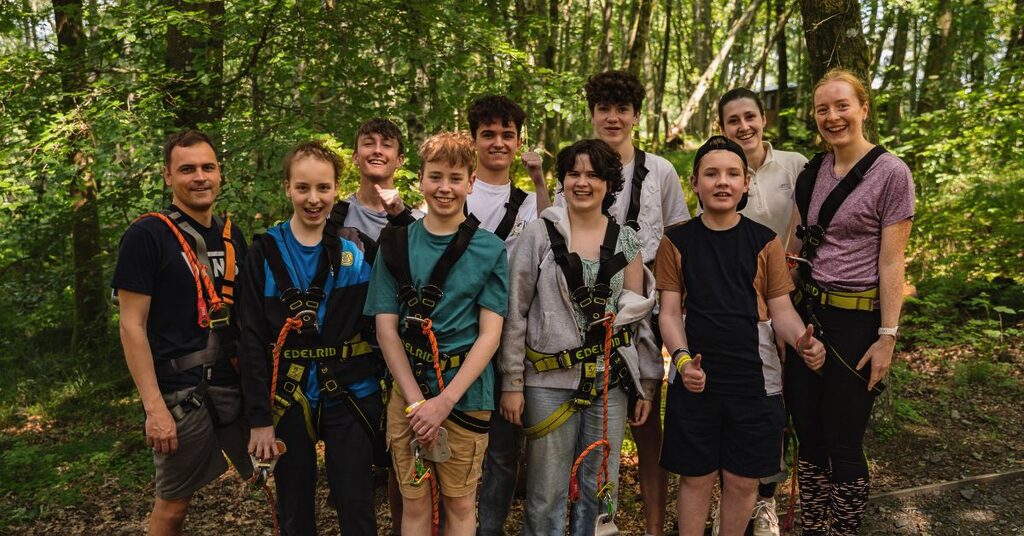 Group photo - Peer support weekend with Teenage Cancer Trust at Crieff Hydro
