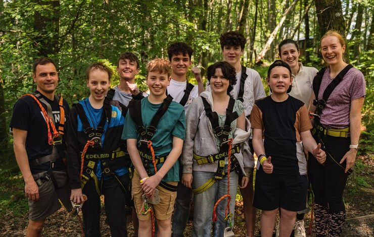 Group photo - Peer support weekend with Teenage Cancer Trust at Crieff Hydro