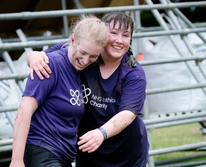 Laura and Alice at Tough Mudder