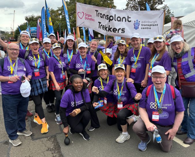 The Transplant Trekkers at the Edinburgh Kiltwalk