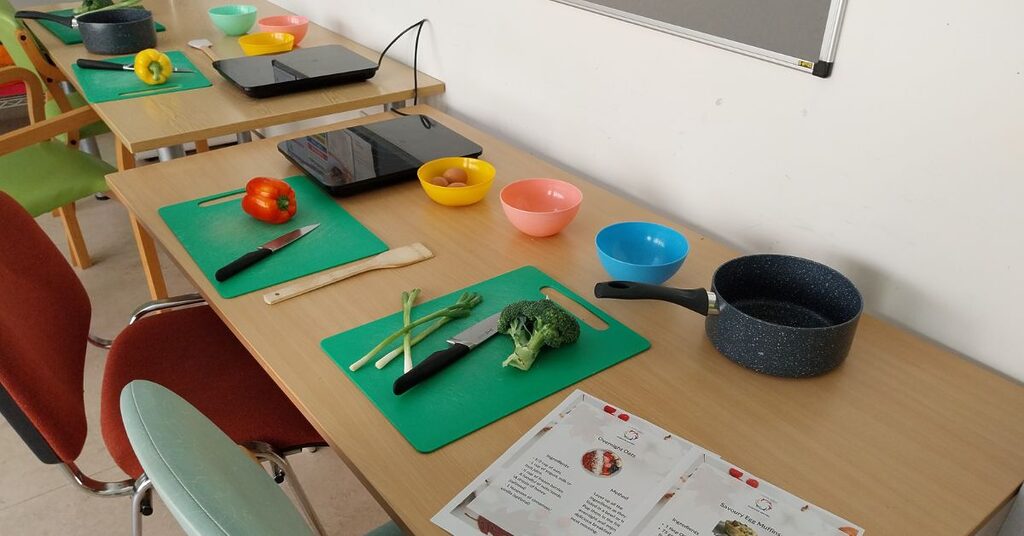 Food prep as part of the diabetes support group in Wester Hailes