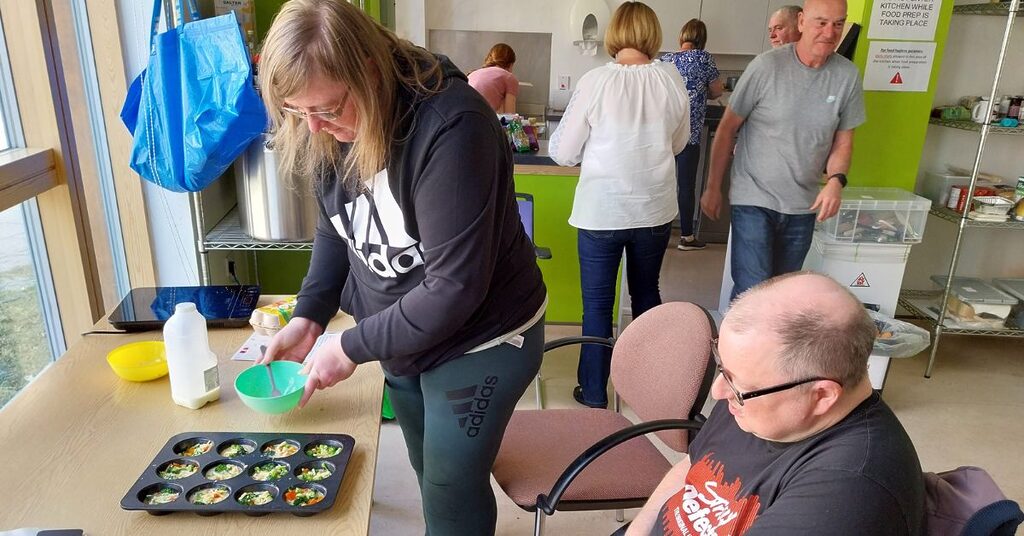 Food prep as part of the diabetes support group in Wester Hailes