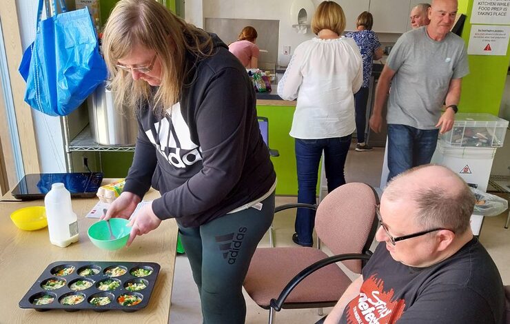 Food prep as part of the diabetes support group in Wester Hailes