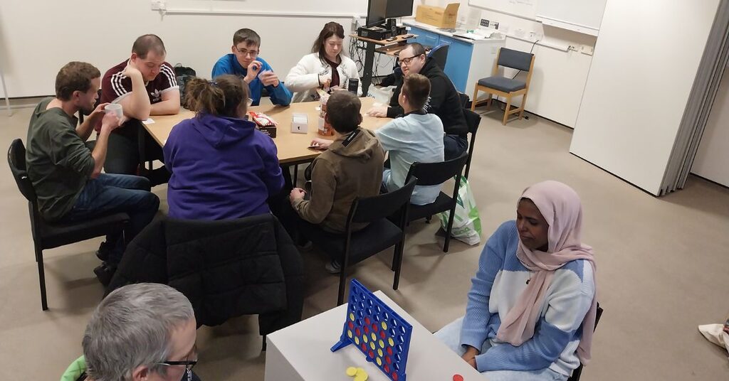 Young adult renal patients playing games