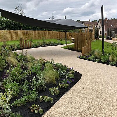 garden outside ward 2 at East Lothian Community Hospital