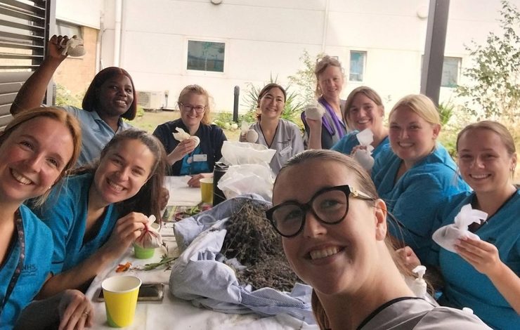 rie staff wellbeing courtyard activities