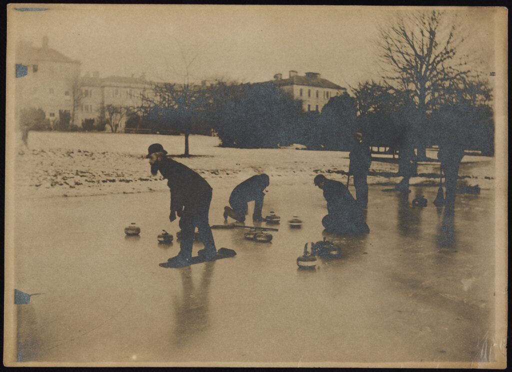 Archive image showing people curling at the Royal Edinburgh 